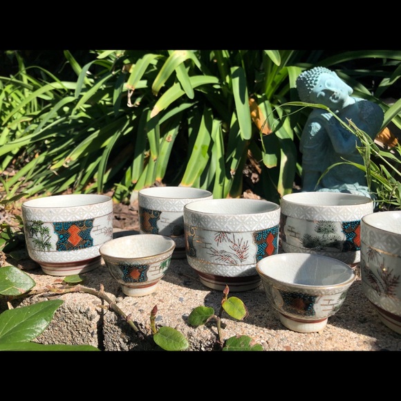 Authentic Hand Painted Tea Set - Picture 2 of 6
